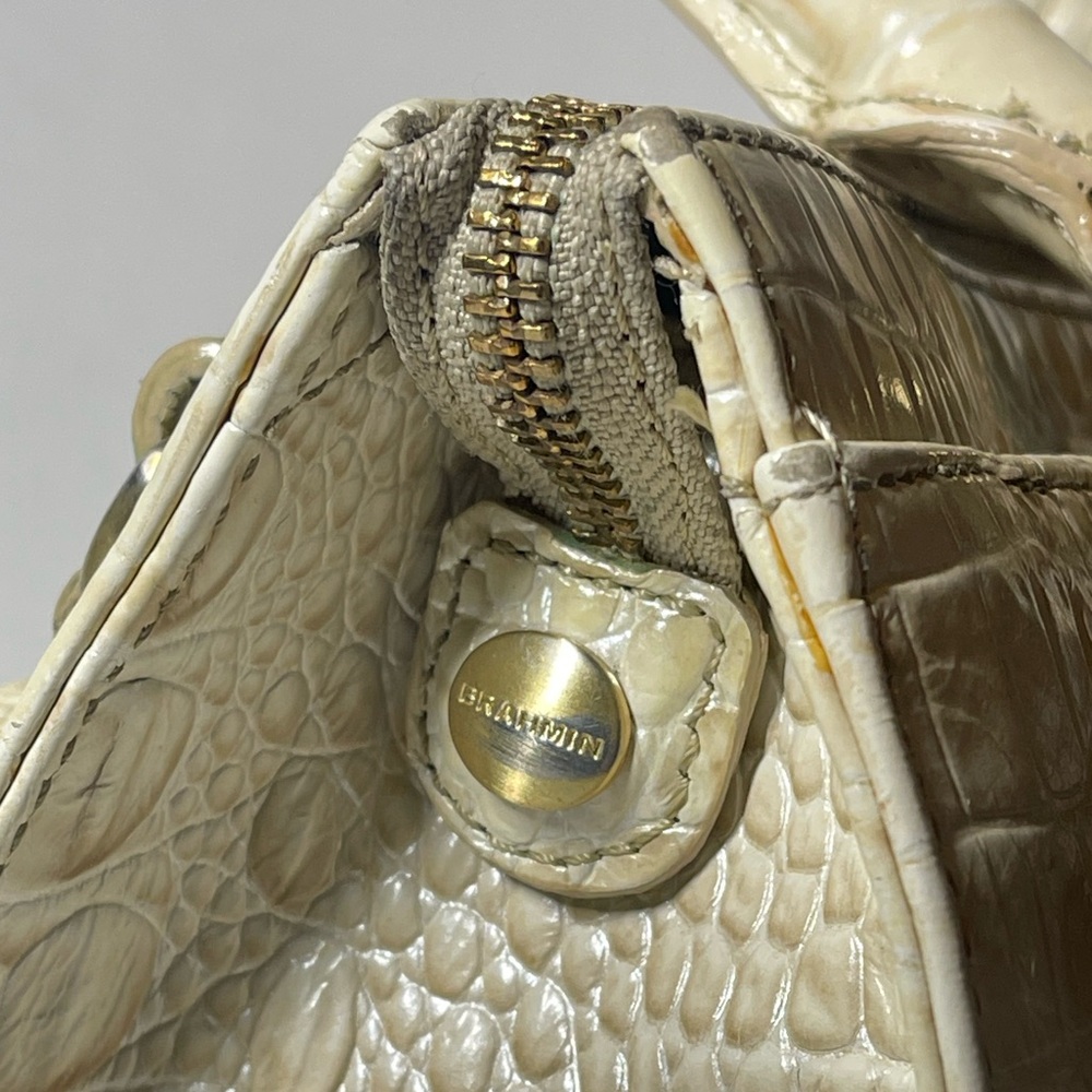 Brahmin Small Structured Handbag Croc Embossed Le… - image 5